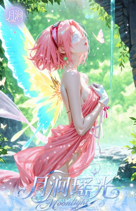 7.13 yue jian ka she yue jian yao guang Naruto goddess Acrylic crystal colored paper 月涧卡社 月涧瑶光 火影忍者 女神 全亚克力水晶色纸