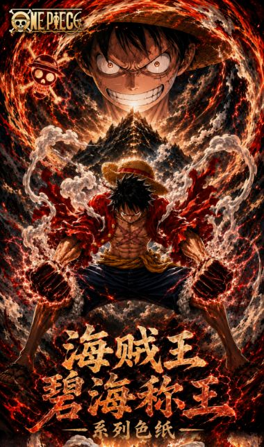 8.12 huo hu wen chuang One Piece bi hai cheng wang coloured paper 火狐文创 海贼王 碧海称王 色纸