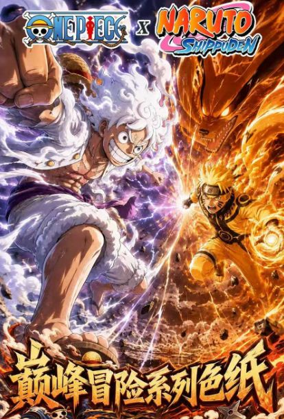 8.18 huo hu wen chuang One Piece Naruto dian feng mao xian colored paper 火狐文创 海贼火影联动 巅峰冒险 色纸