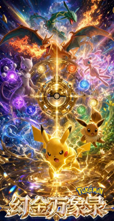 7.21 fu ka ying hua huan jin wan xiang lu Pokemon Three-dimensional metal card 浮卡映画 幻金万象录 宝可梦 立体金属卡