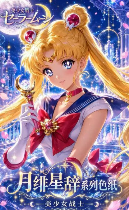 10.20 huo hu wen chuang Sailor Moon yue fei xing ci coloured paper 火狐文创 美少女战士 月绯星辞 色纸