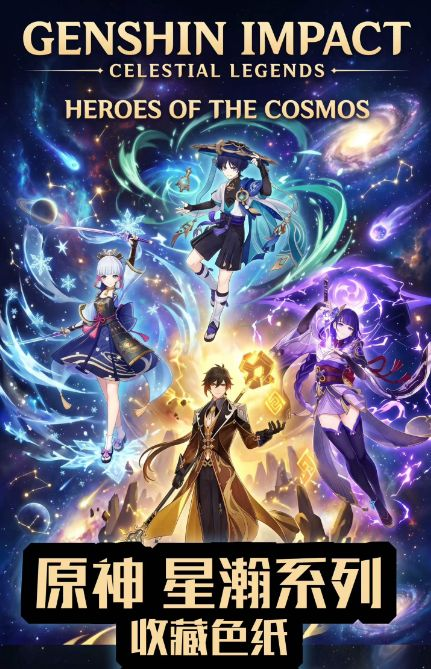 4.29 xing yue wen chuang Genshin Impact xing han xi lie coloured paper 星跃文创 原神 星瀚系列 色纸