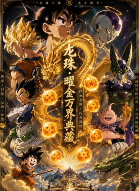 9.14 fu ka ying hua Dragon Ball yao jin wan jie dian cang Three-dimensional metal card 浮卡映画 龙珠 曜金万界典藏 立体金属卡
