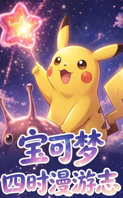 7.1 su he wen chuang Pokemon si man you zhi acrylic colored paper 苏和文创 宝可梦 四漫游志 全亚克力色纸