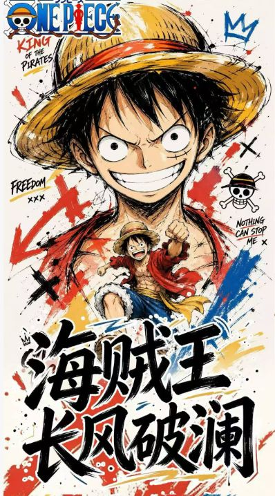 5.6 su he wen chuang One Piece chang feng po lan Acrylic colored paper 苏和文创 海贼王 长风破澜 全亚克力色纸