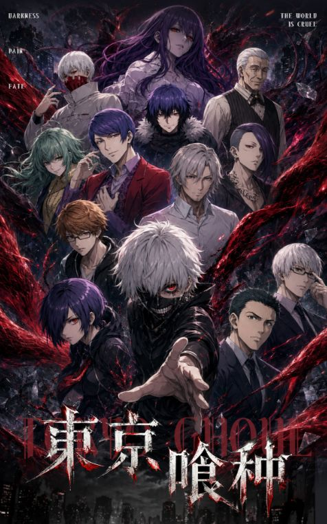 5.15 fu ka ying hua Tokyo Ghoul he jin can xiang coloured paper 浮卡映画 东京喰种  赫烬残响 色纸