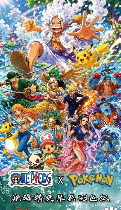 5.26 bai ye wen chuang One Piece x Pokemon huan hai xin ji yuan coloured paper 白夜文创 海贼王 × 宝可梦 幻海新纪元 色纸