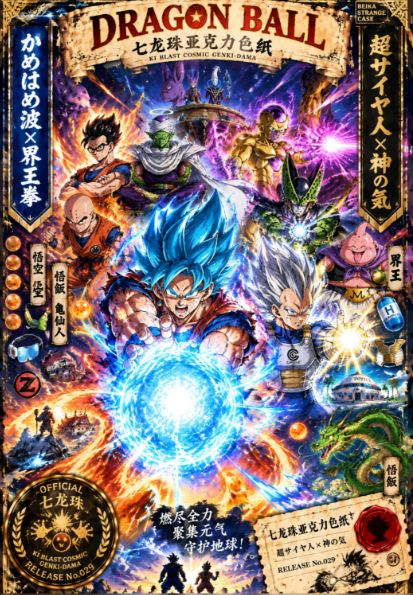 9.23 lie jie gong fang Dragon Ball xi bu peng ke feng Acrylic colored paper W01 裂界工坊 龙珠 西部朋克风 亚克力色纸 1弹
