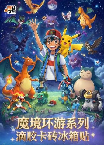 5.7 chao gu wen chuang Pokemon mo jing huan you fridge magnet 潮谷文创 宝可梦 魔境环游 冰箱贴