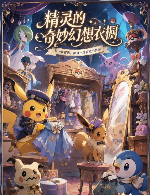 8.14 p gu wen chuang jing ling de qi miao huan xiang yi chu Pokemon colored paper p谷文创 精灵的奇妙幻想衣橱 宝可梦 色纸