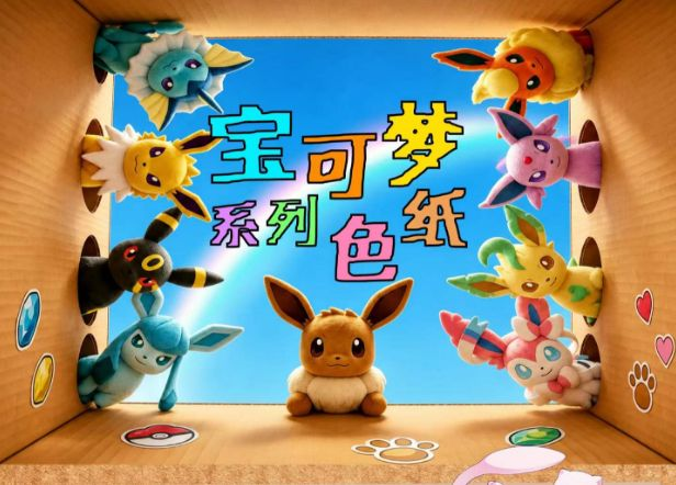 7.24 huo hu wen chuang Pokemon jing ling hua xia Acrylic colored paper 火狐文创 宝可梦 精灵画匣 亚克力色纸