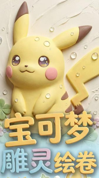 6.5 hui gu chao wan Pokemon diao ling hui juan Metal embossed card brick 绘谷潮玩 宝可梦 雕灵绘卷 金属浮雕卡砖