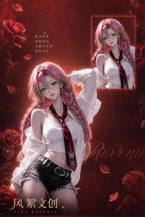 7.28 feng xu wen chuang Demon Slayer goddess A6 acrylic colored paper 风絮文创 鬼灭之刃全系列女神 A6亚克力色纸