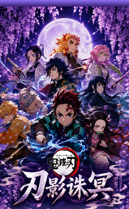 5.21 fu ka ying hua Demon Slayer ren ying zhu ming Artistic micro-spray printmaking 浮卡映画 鬼灭之刃 刃影诛冥 艺术微喷版画