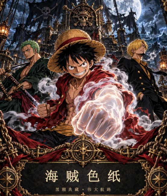 10.22 One Piece hei chao dian cang wei da hang lu coloured paper 海贼王 黑潮典藏 伟大航路 色纸