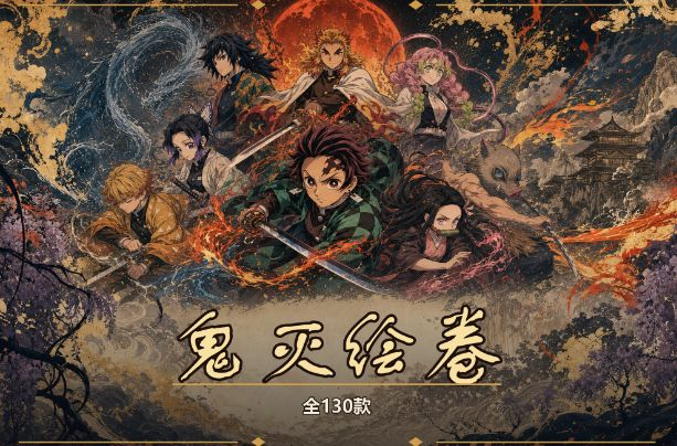 8.17 gui mie hui juan Demon Slayer coloured paper 鬼灭绘卷 鬼灭之刃 色纸