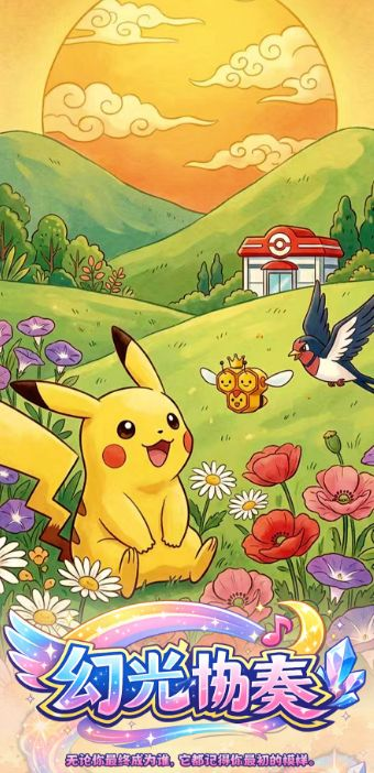 6.5 fu ka ying hua Pokemon huan guang xie zou Artistic micro-spray printmaking 浮卡映画 宝可梦 幻光协奏 艺术微喷版画