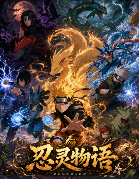 6.29 p gu wen chuang ren ling wu yu Naruto x Pokemon colored paper p谷文创 忍灵物语 火影忍者×宝可梦 色纸