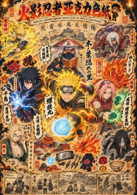 9.16 ling xu gong fang Naruto Acrylic colored paper W02 灵序工坊 火影忍者 全亚克力色纸 2弹