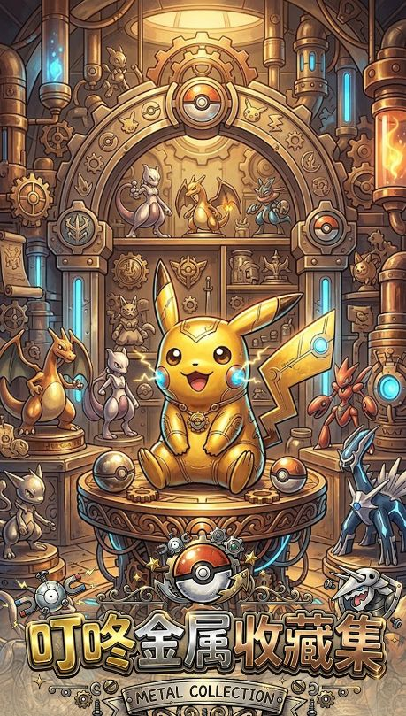 6.17 Pokemon ding dong Metal Card 宝可梦 叮咚金属卡