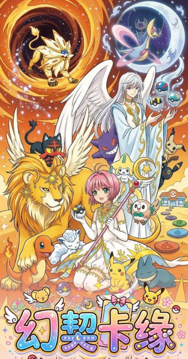 6.12 fu ka ying hua huan qi ka yuan ying meng bao ke Pokemon Artistic micro-spray printmaking 浮卡映画 幻契卡缘 樱梦宝可 宝可梦 艺术微喷版画