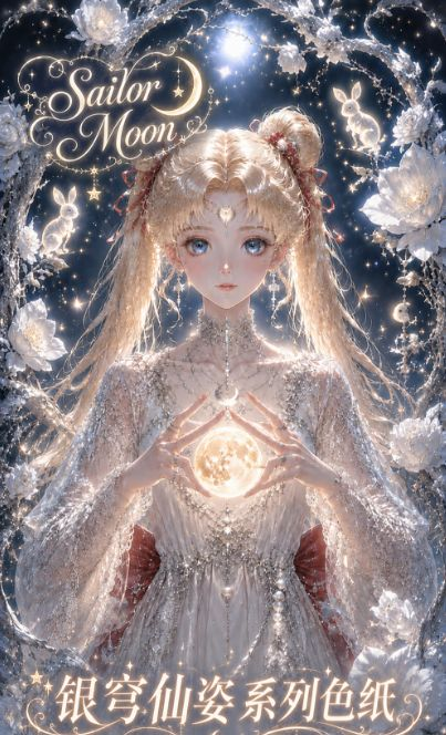 7.6 Sailor Moon yin qiong xian zi colored paper 美少女战士 银穹仙姿 色纸