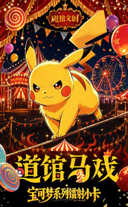 6.8 dao guan wen chuang Pokemon dao guan ma xi small card 道馆文创 宝可梦 道馆马戏 小卡