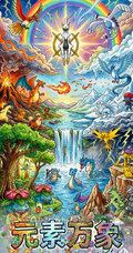 6.17 P gu wen chuang Pokemon yuan su wan xiang coloured paper P谷文创 宝可梦 元素万象 色纸