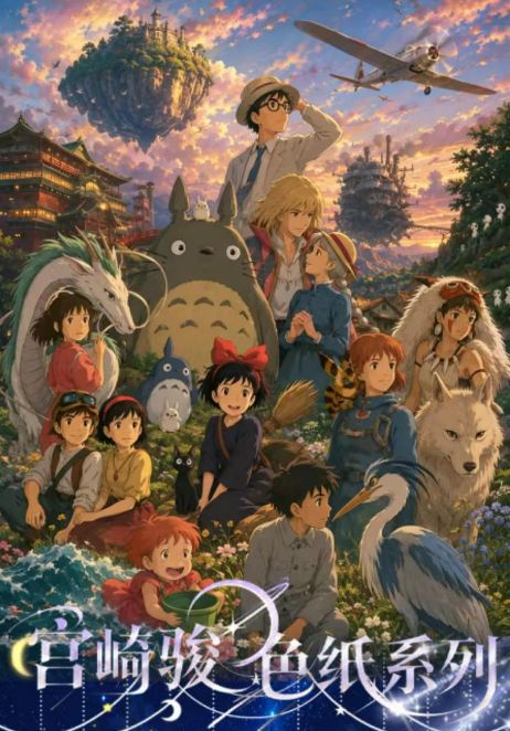 7.1 shi guang ji Ghibli xing he colored paper 拾光集文创 宫崎骏·吉卜力星河色纸