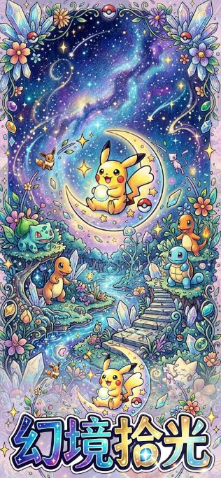 6.22 fu ka ying hua Pokemon huan jing shi guang coloured paper 浮卡映画 宝可梦 幻境拾光 色纸