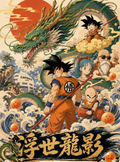 7.21 fu ka ying hua fu shi long ying Dragon Ball coloured paper 浮卡映画 浮世龙影 龙珠 色纸
