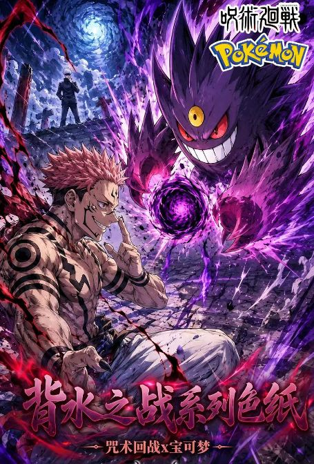 8.4 huo hu wen chuang Jujutsu Kaisen x Pokemon an zi shi shi Acrylic colored paper 火狐文创 咒术回战×宝可梦 暗紫史诗联动 亚克力色纸