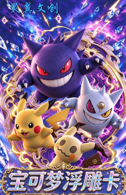 10.16 ling yi wen chuang Pokemon Embossed metal card 灵翼文创 宝可梦 浮雕金属卡