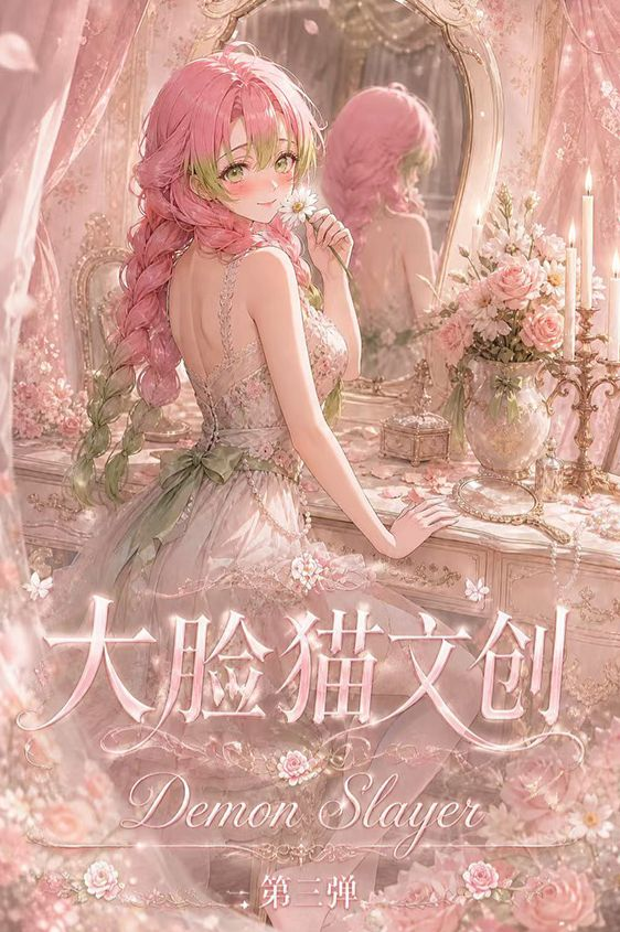 6.29 da lian mao wen chuang Demon Slayer goddess Acrylic colored paper W03 大脸猫文创 鬼灭之刃 女神篇 亚克力色纸 第三弹