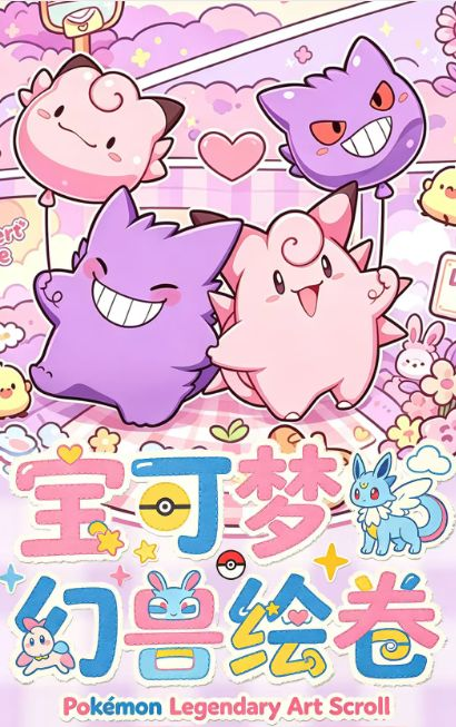 5.7 su he wen chuang Pokemon huan shou hui juan Acrylic colored paper 苏和文创 宝可梦 幻兽绘卷 全亚克力色纸