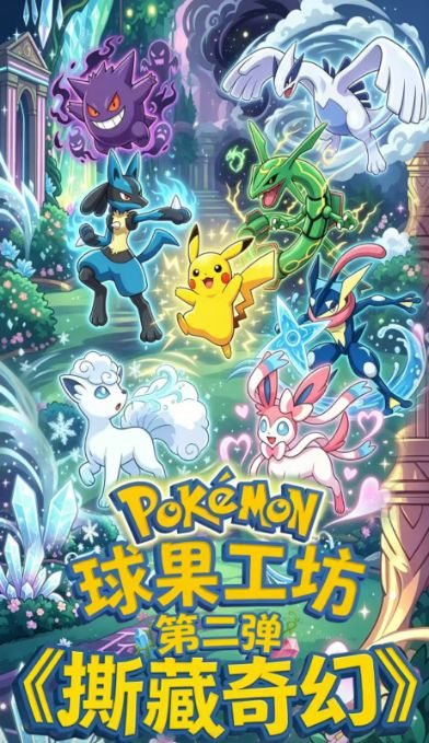 7.7 qiu guo gong fang Pokemon si cang qi huan tear card W02 球果工坊 宝可梦 撕藏奇幻 超大撕撕乐第二弹