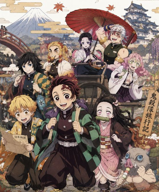 6.15 fu ka ying hua xing shen hua wen zhang Demon Slayer coloured paper 浮卡映画 星神话纹章 鬼灭之刃 色纸