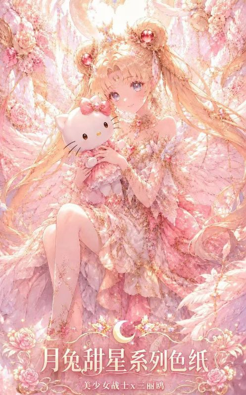 8.5 huo hu wen chuang Sailor Moon x Sanrio colored paper 火狐文创 美少女战士×三丽鸥 联动色纸