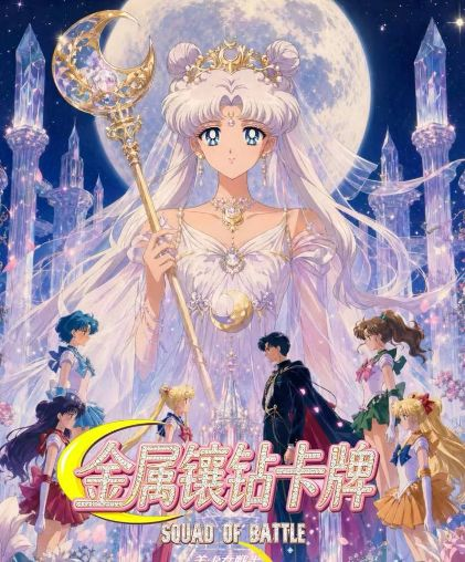 6.29 jian xin xin wen chuang Sailor Moon Metal diamond-encrusted card 简心*信文创 美少女战士 金属镶钻卡牌