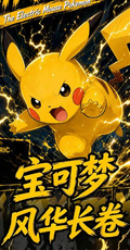 6.2 su he wen chuang Pokemon feng hua chang juan Acrylic colored paper 苏和文创 宝可梦 风华长卷 全亚克力色纸