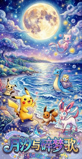 6.11 wai mao zhuan gong panni card Pokemon yue xi yu sui meng ge W05外贸专供 panni card 宝可梦 月汐与碎梦歌 第5弹