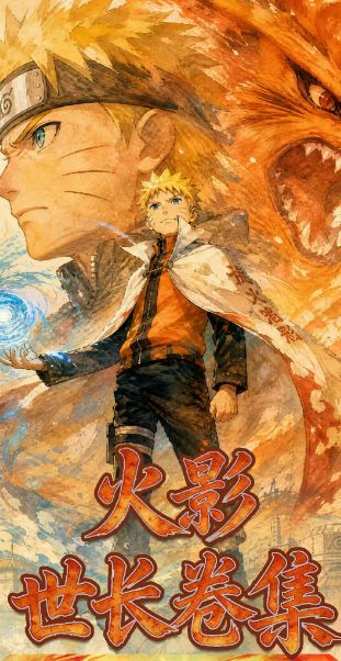 6.1 su he wen chuang Naruto shi chang juan ji Acrylic colored paper 苏和文创 火影忍者 世长卷集 全亚克力色纸