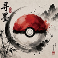 7.7 xun mo Pokemon Chinese-style ink-wash fridge magnet 寻墨 精灵宝可梦 国风水墨冰箱贴