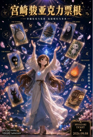 9.14 huan lv ji piao Ghibli Acrylic ticket stub W01 幻旅吉票 宫崎骏 亚克力票根 第一弹