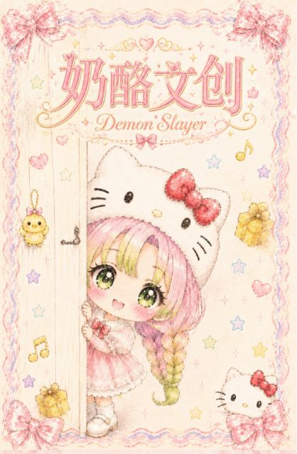 7.23 nai lao wen chuang Demon Slayer Acrylic colored paper 奶酪文创 鬼灭之刃 亚克力色纸