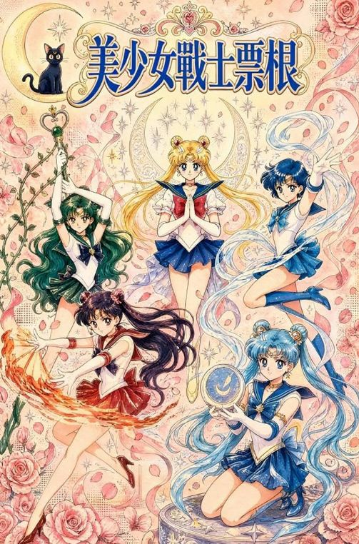 9.14 su guang gu Sailor Moon Acrylic ticket stub 溯光谷 美少女战士 亚克力票根